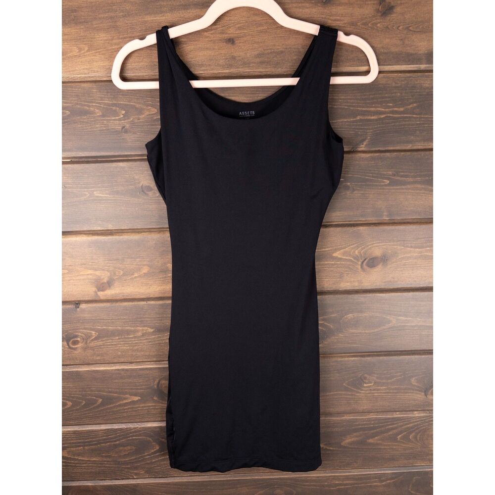 Assets by Spanx Black Shaping Tank Dress Sleeveless Size Medium Shapewear